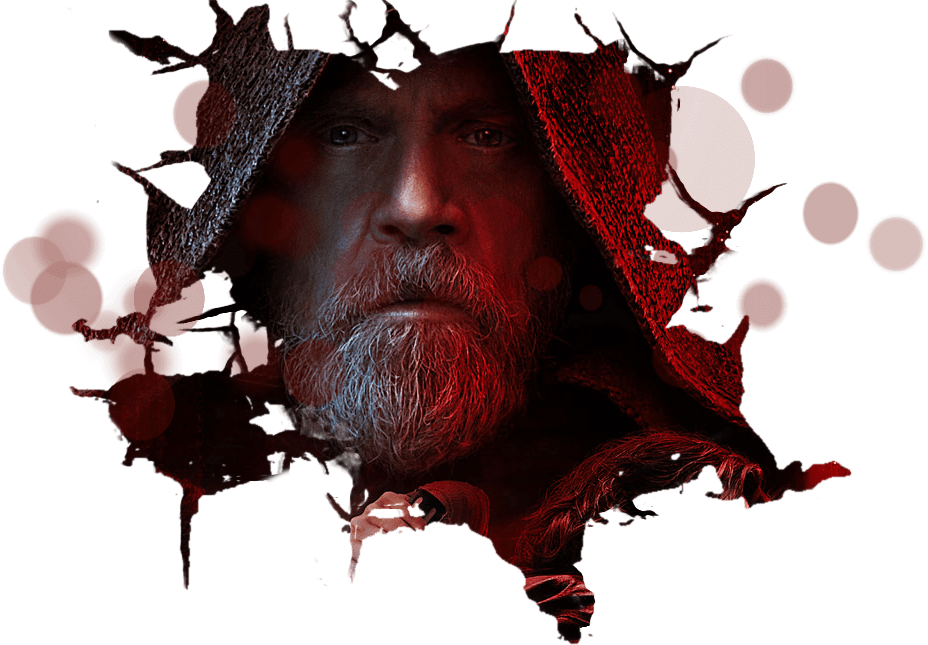 Jedi Master Luke Skywalker Artwork PNG