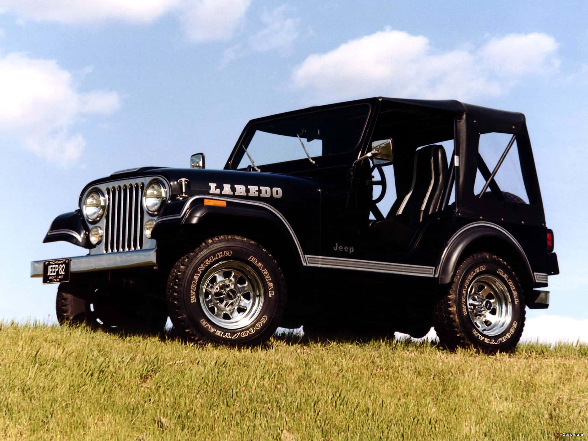 Classic Jeep CJ conquering the outdoors Wallpaper