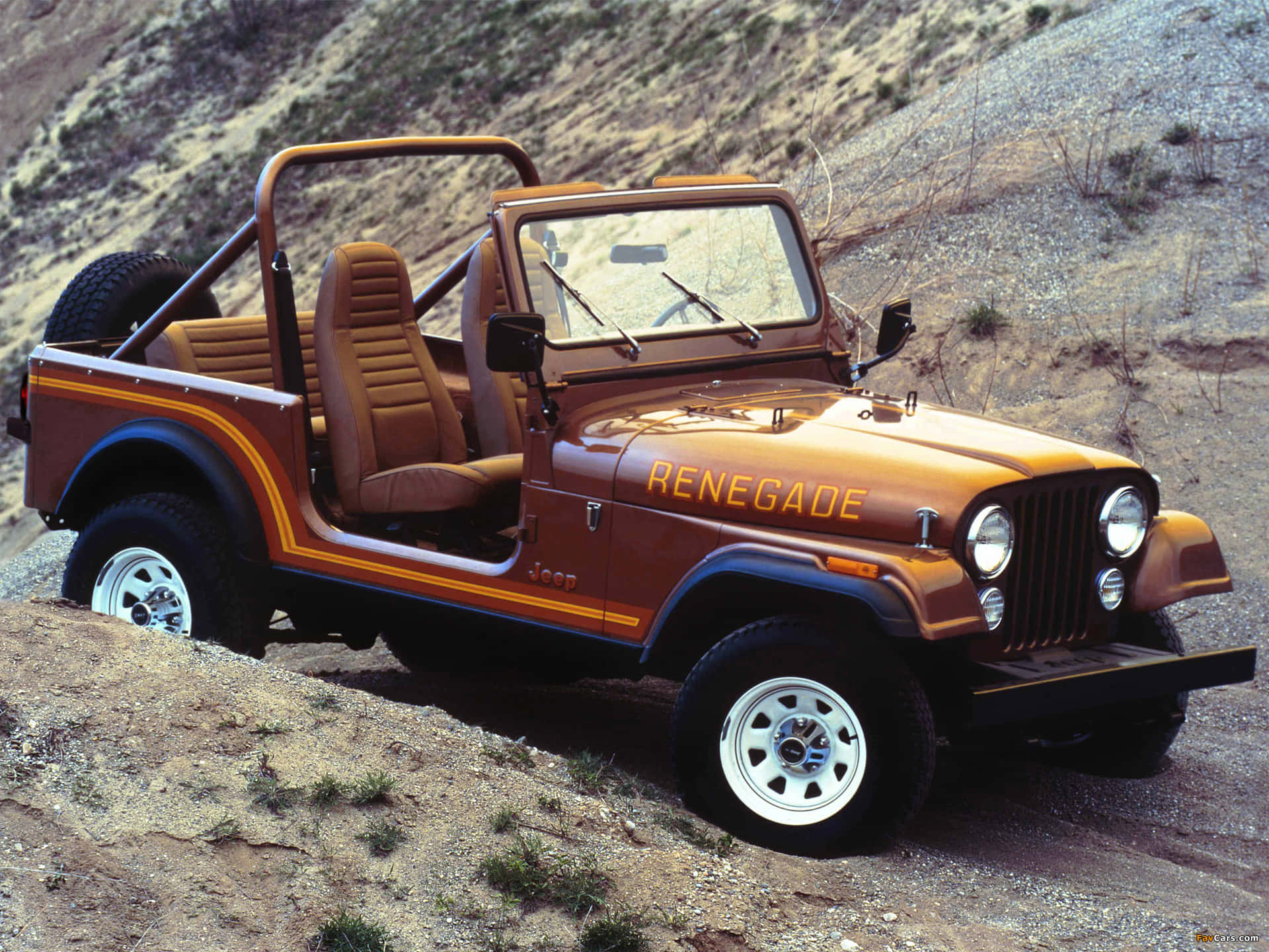 Classic Jeep CJ Showcased Outdoors Wallpaper