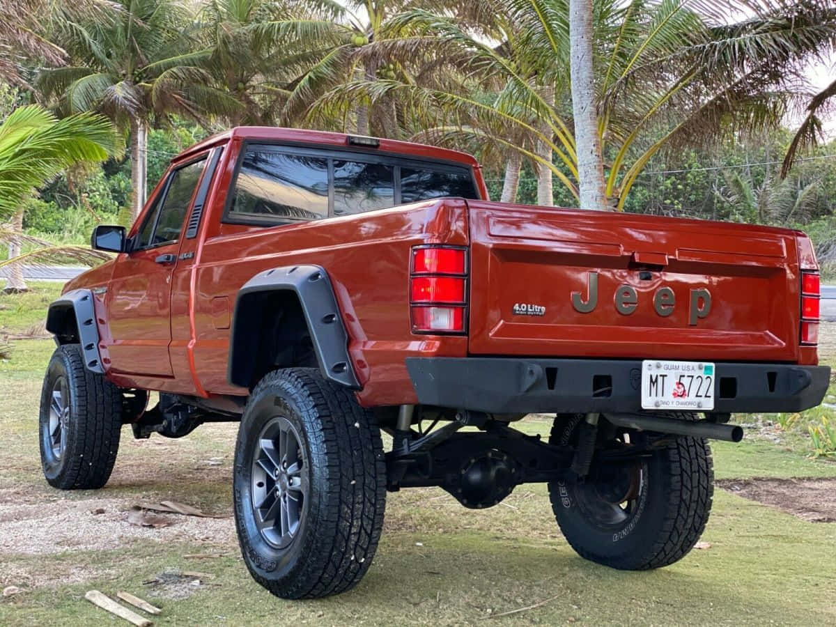 Vintage Jeep Comanche Off-road Eventyr Bakgrunnsbildet