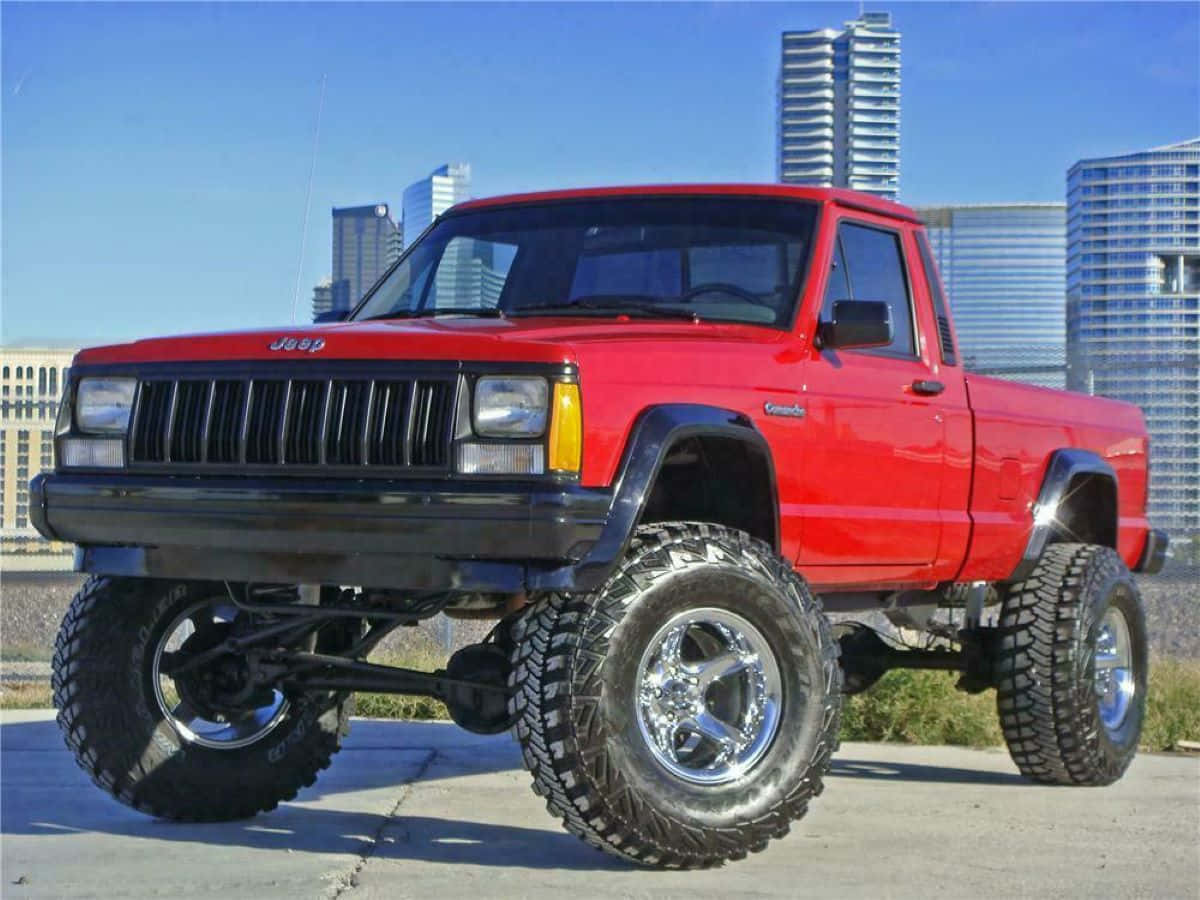 Jeep Comanche Off-Roading Adventure Wallpaper