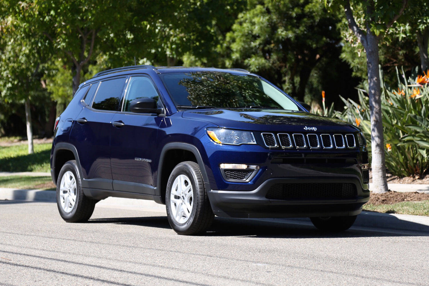Jeep Compass Dark Blue On Road Picture