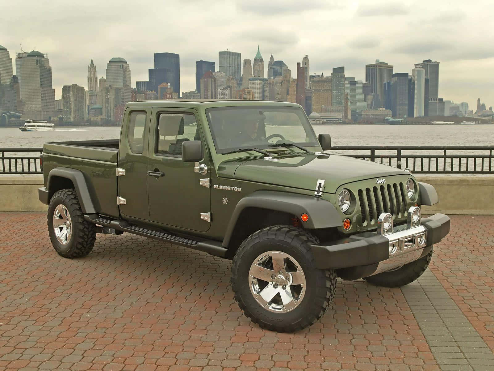 Jeepgladiator Resistente Conquistando La Naturaleza. Fondo de pantalla