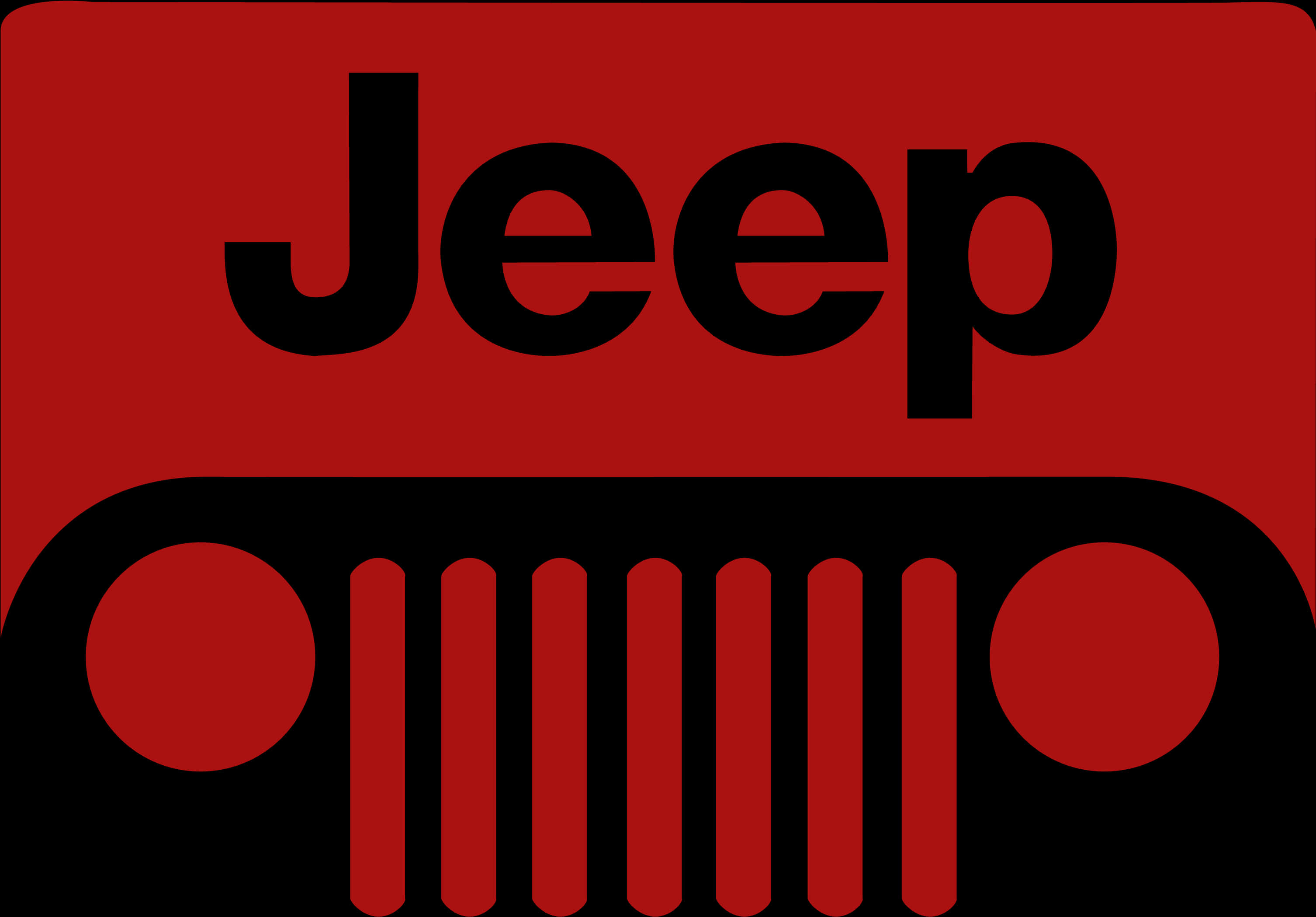 Download Jeep Logo Redand Black | Wallpapers.com