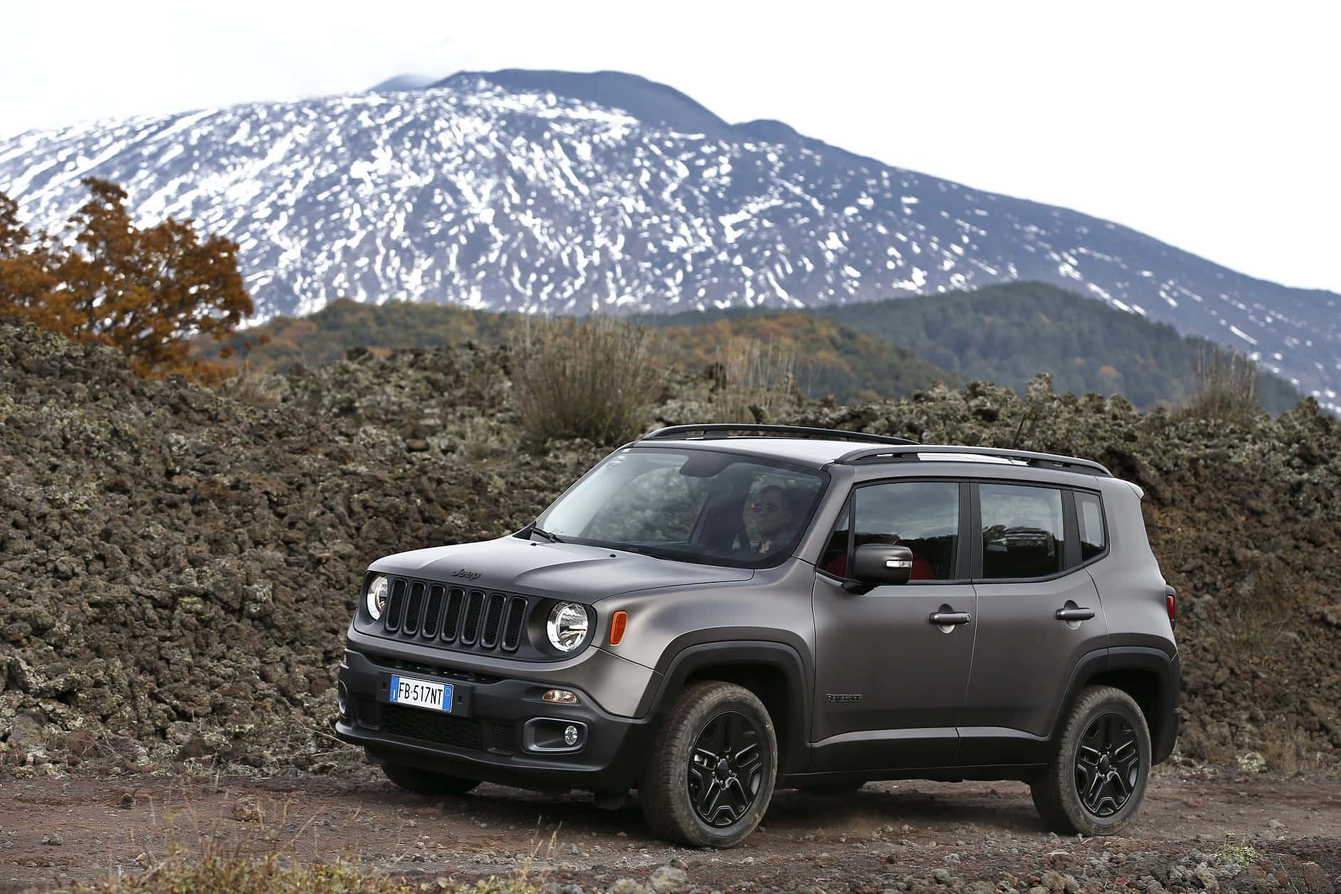 Stylish Jeep Renegade conquering the outdoors Wallpaper