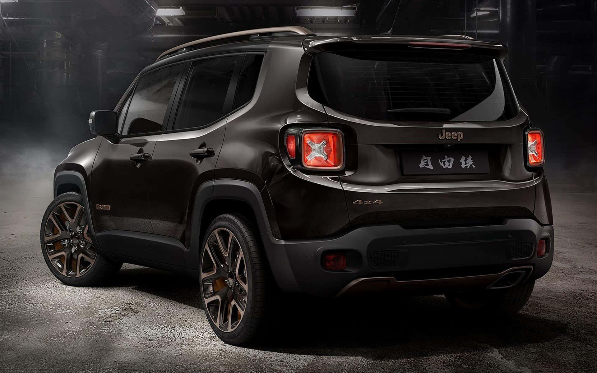 Rugged Jeep Renegade in Epic Adventure Wallpaper