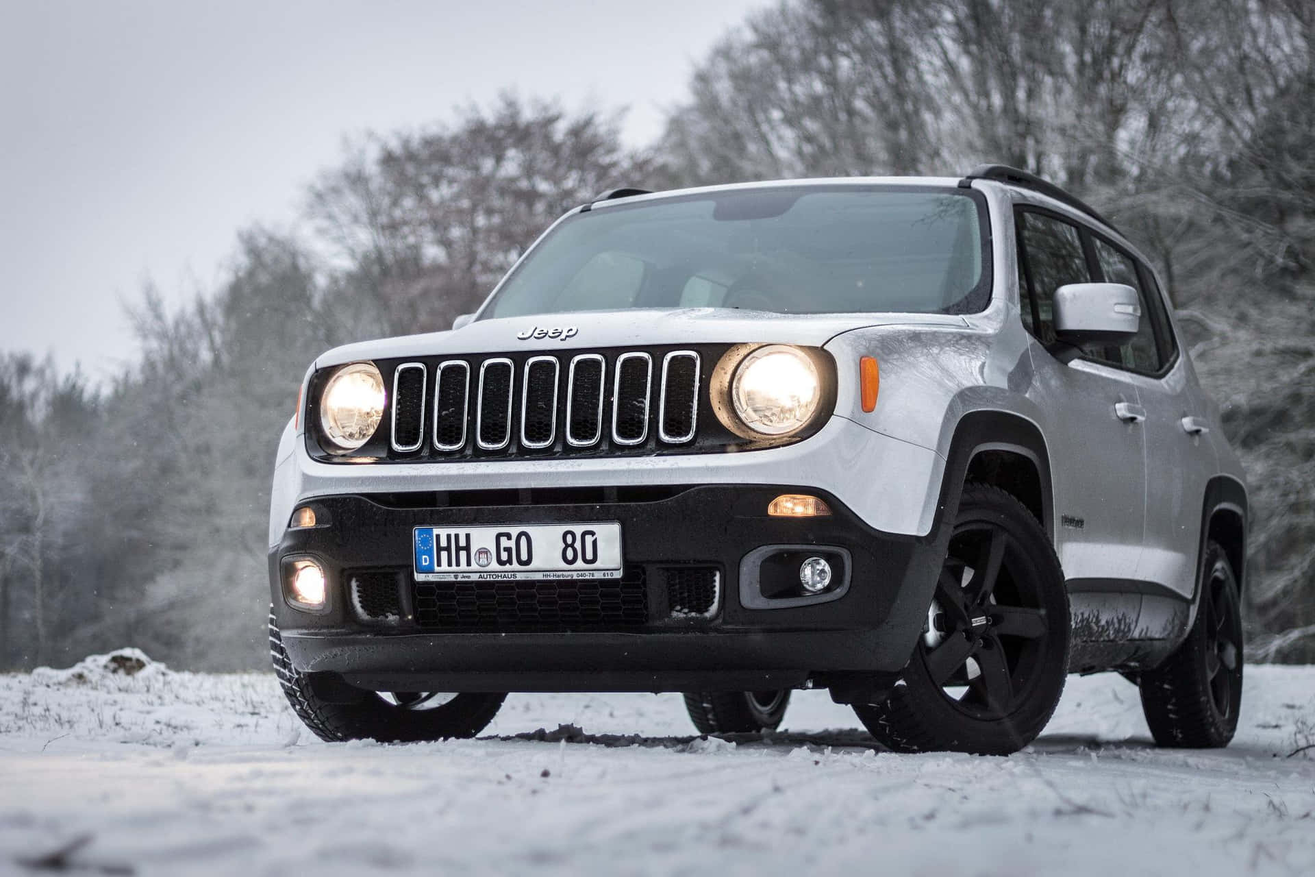 Rugged Jeep Renegade exploring the great outdoors Wallpaper