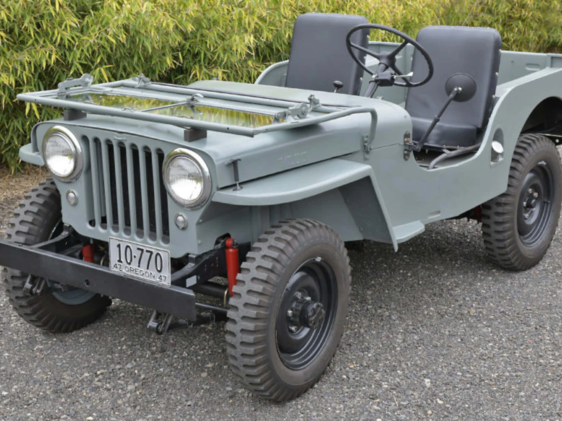 Classic Jeep Willys in Nature Wallpaper