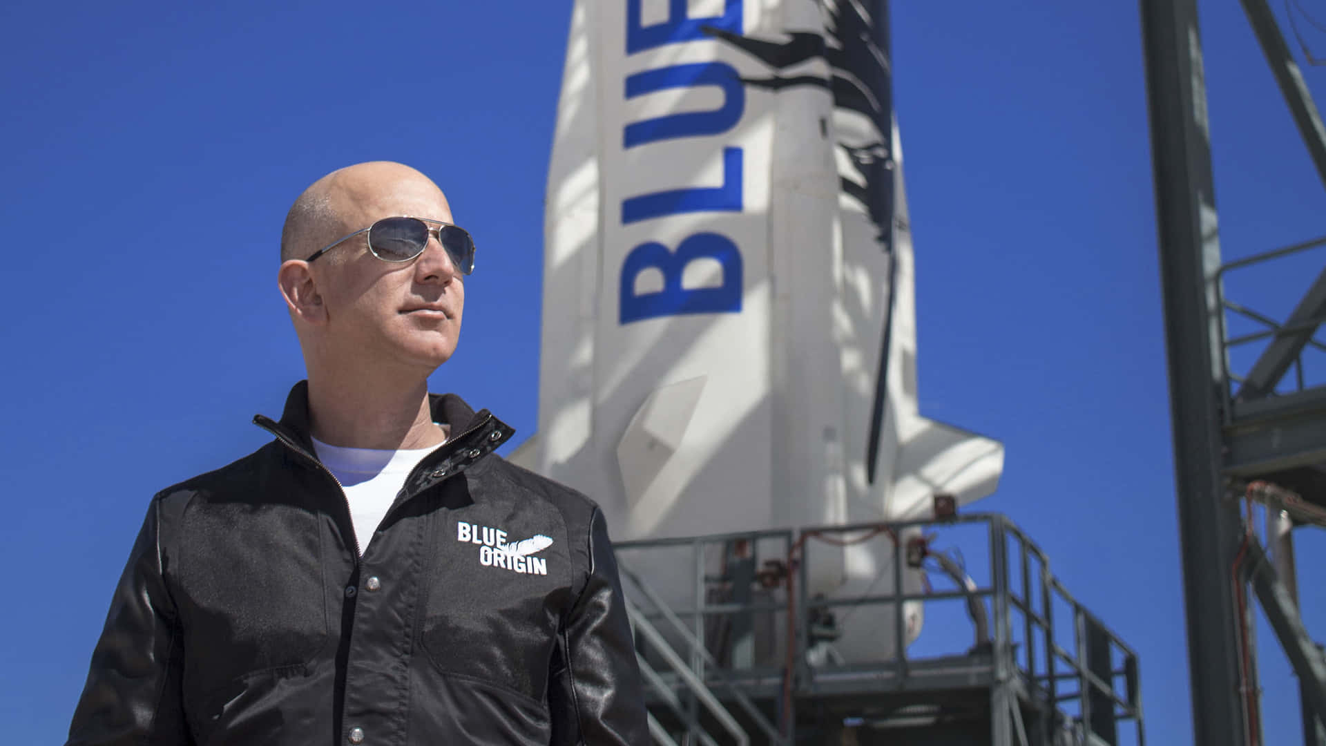 Jeff Bezos Smiling and Posing for a Photo