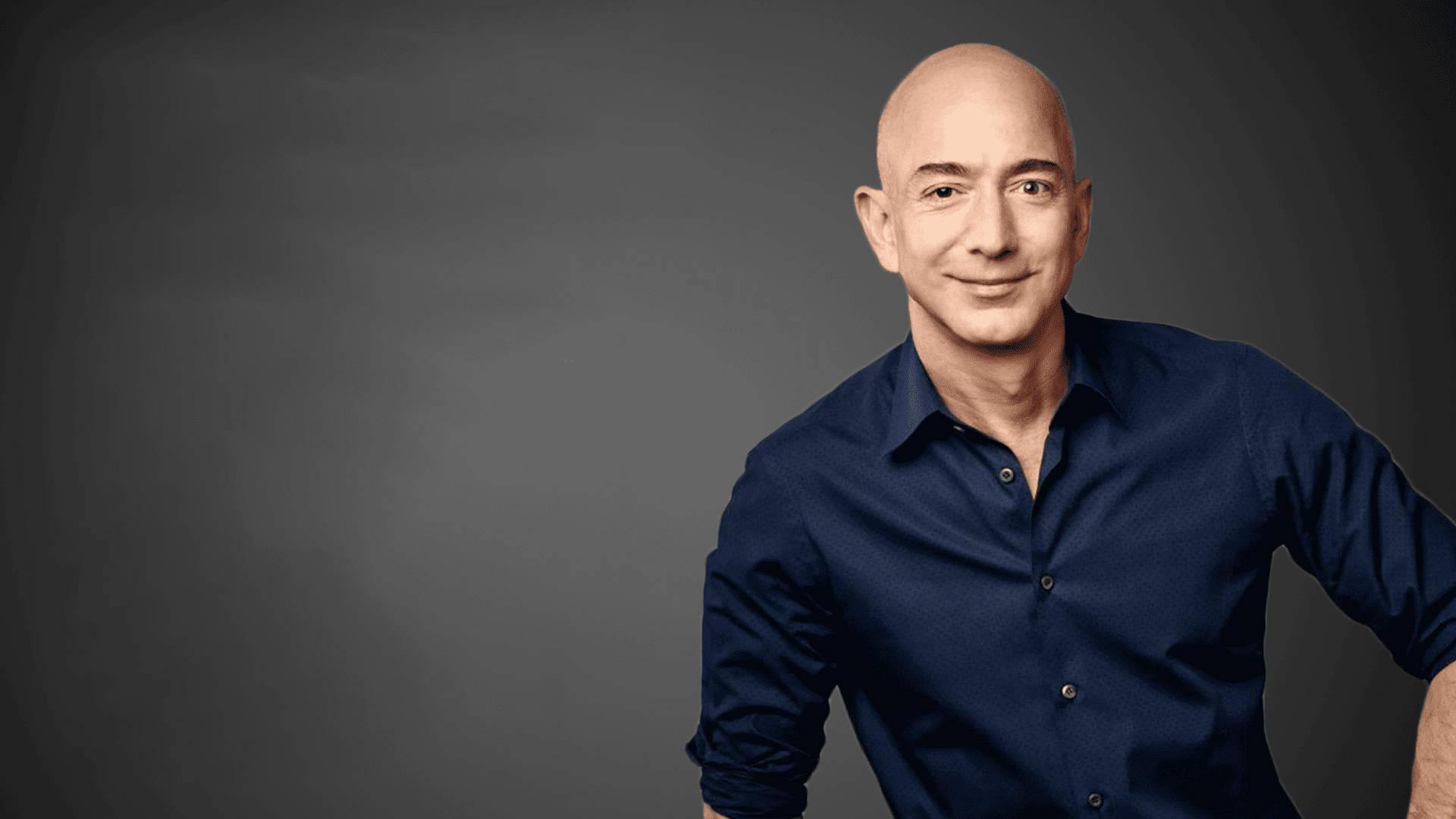 Jeff Bezos Dark Blue Shirt Wallpaper