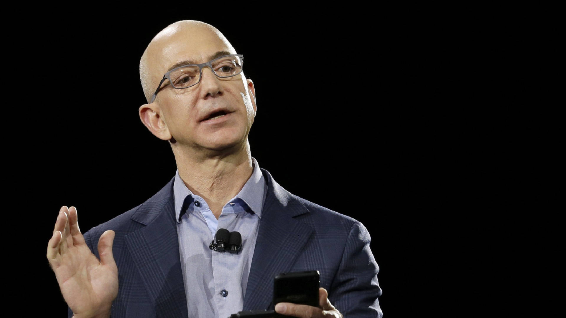 Jeff Bezos Wearing Eyeglasses Wallpaper