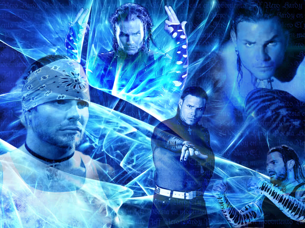 Jeff Hardy Abstract Blue Collage Wallpaper
