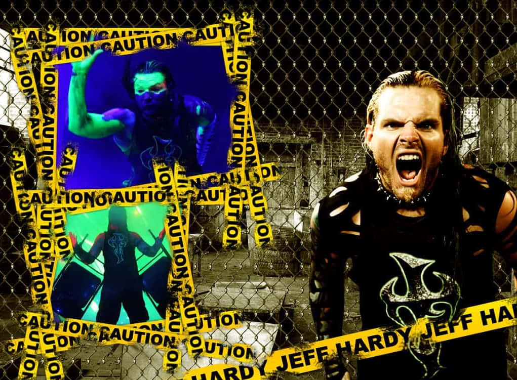 Collagedi Jeff Hardy In Azione Sfondo
