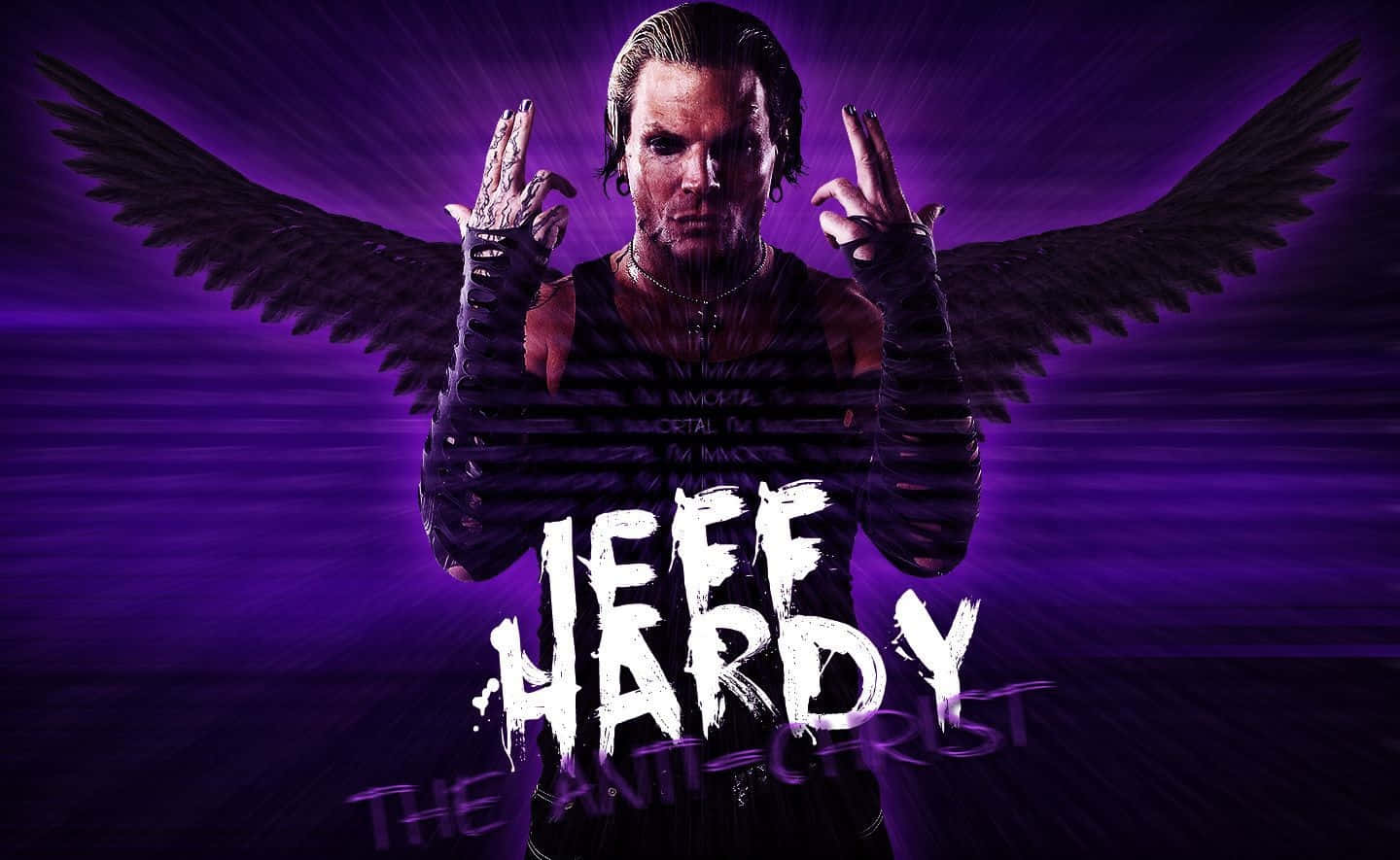 Jeff Hardy Med Vinger Fanart Tapet: Wallpaper