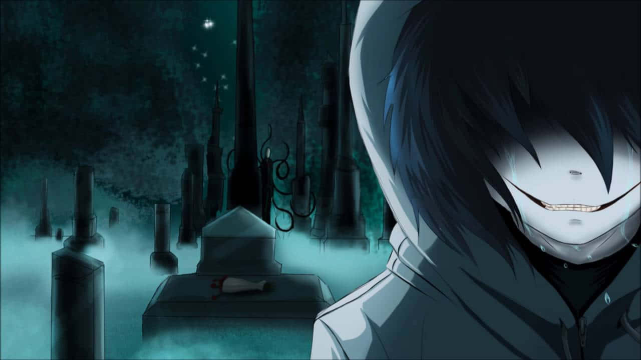 Jeff The Killer in his chilling form Wallpaper