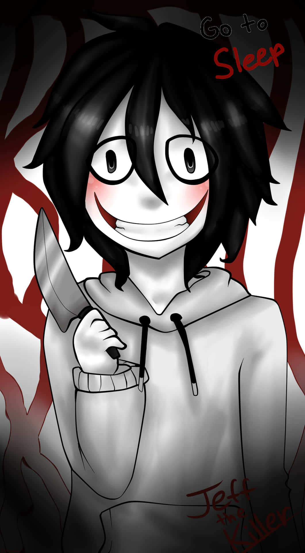 Jeff The Killer Staring Into Your Soul Wallpaper