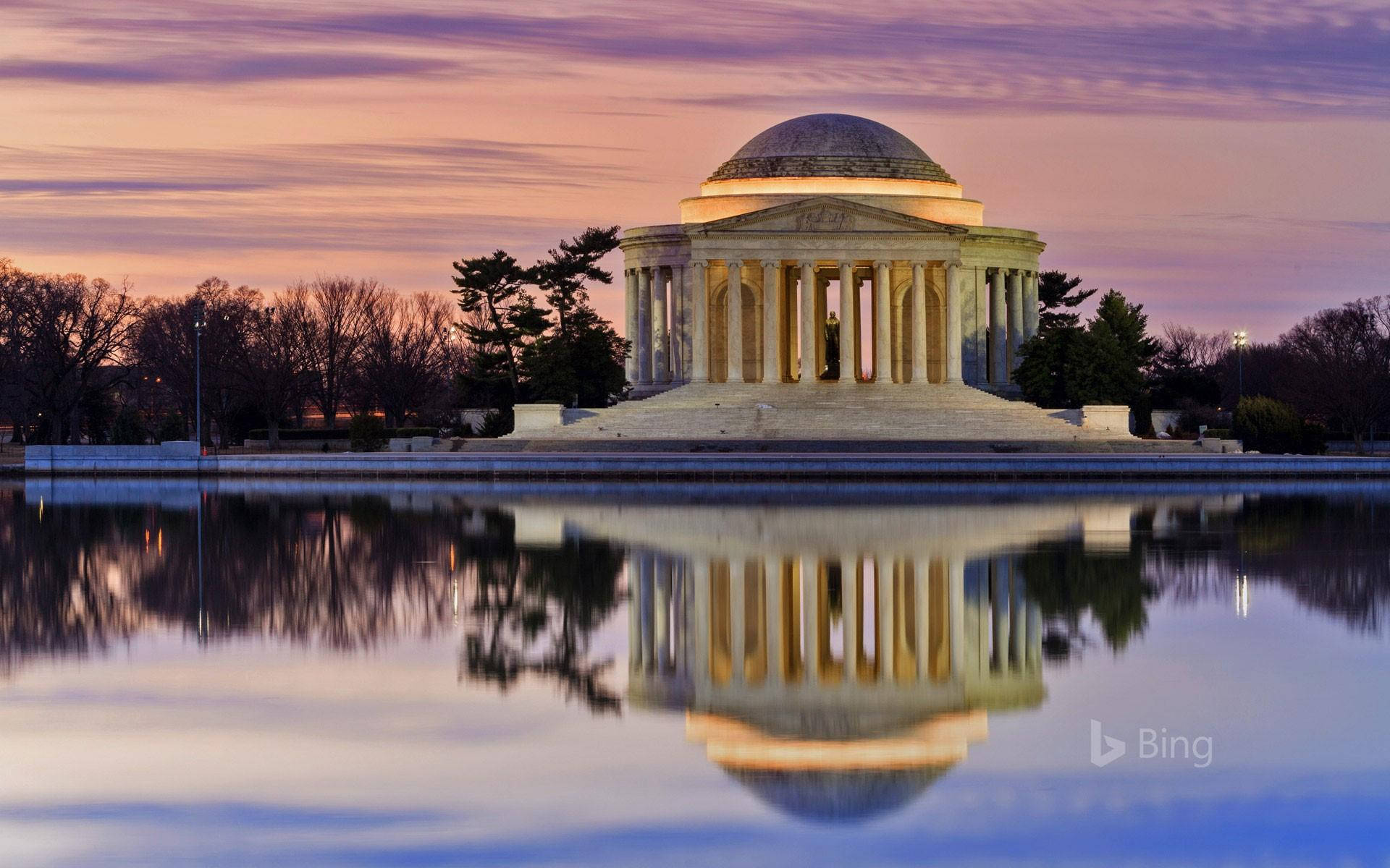 Jefferson Memorial Purple Sky Picture