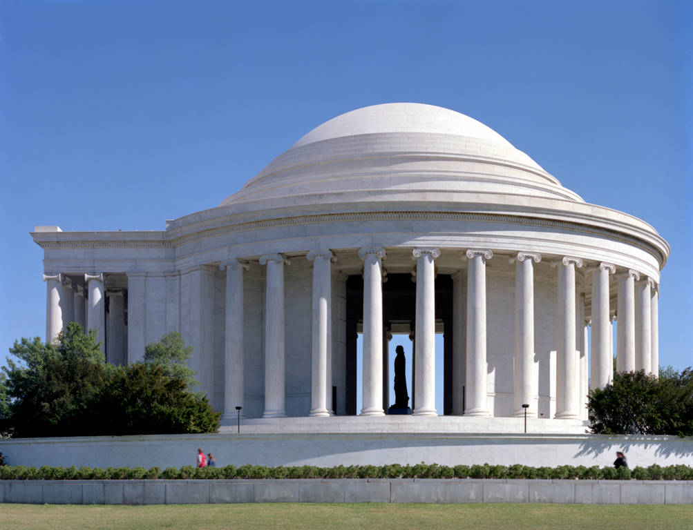 Jefferson Memorial Side Dome Background