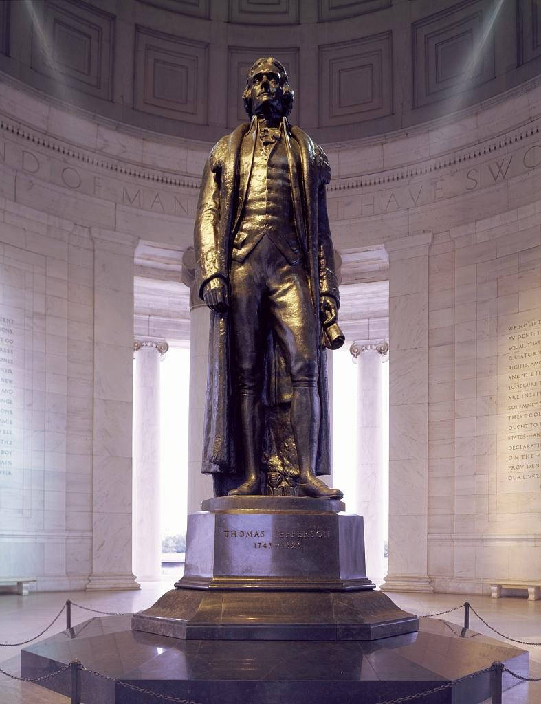 Jefferson Memorial Stature Portrait Background