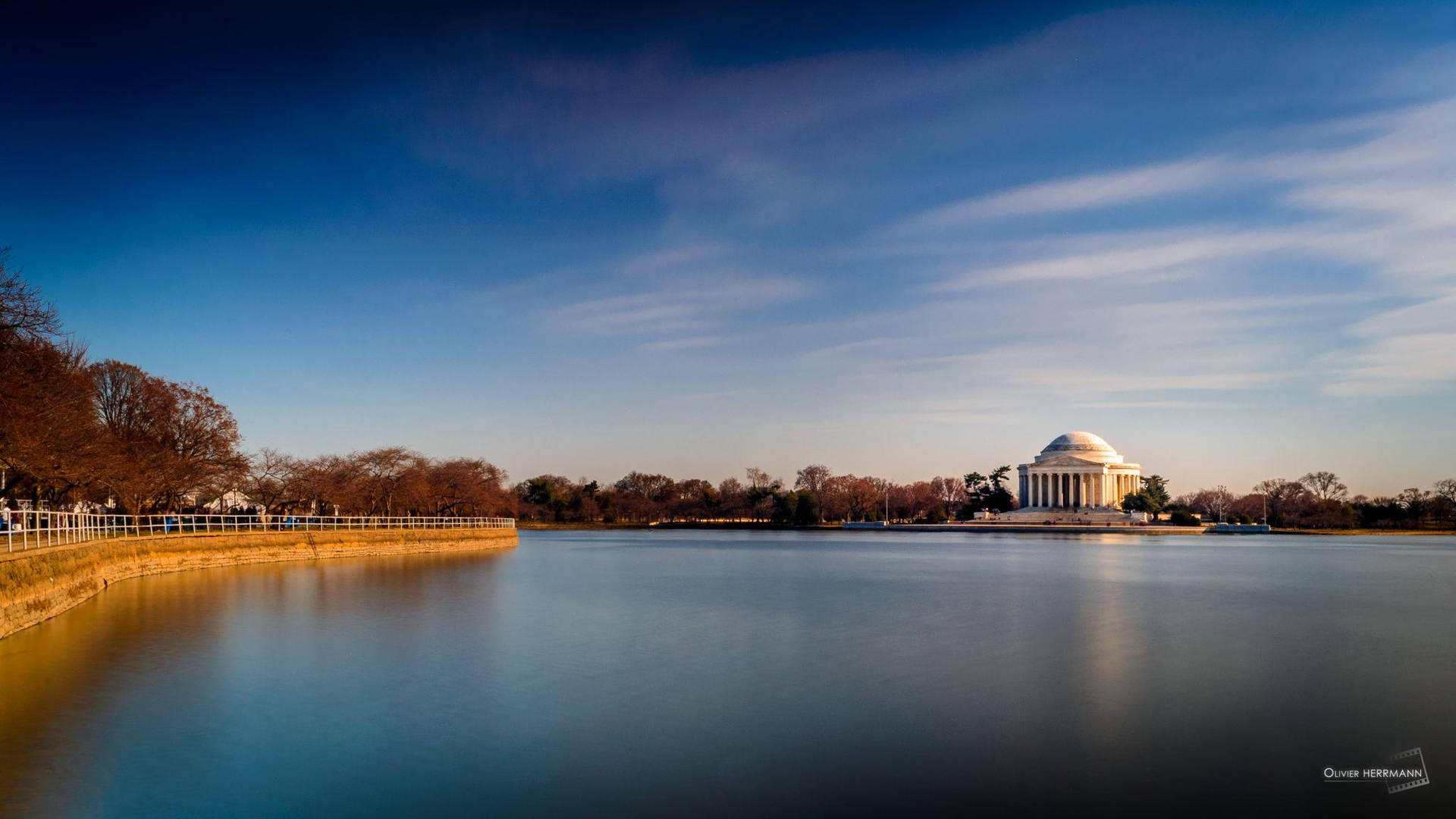 Jefferson Memorial Wide Angle Shot Background