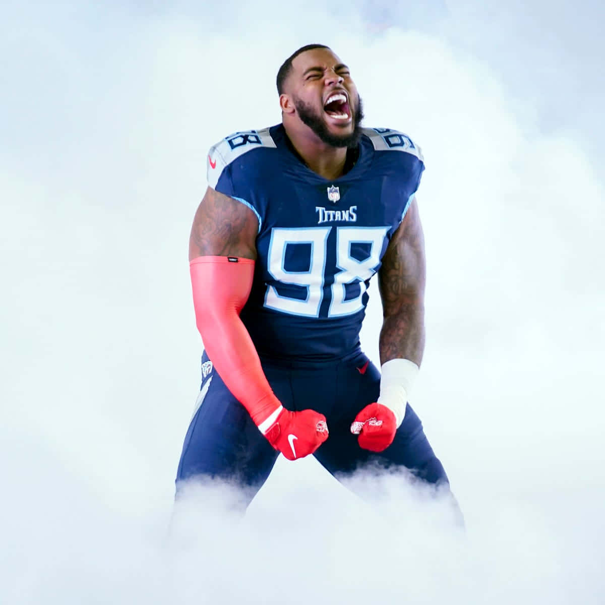 Jeffery Simmons Titans Power Pose Wallpaper