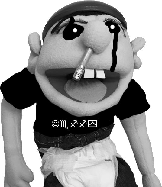 Jeffy Puppet Crying With Pencil PNG