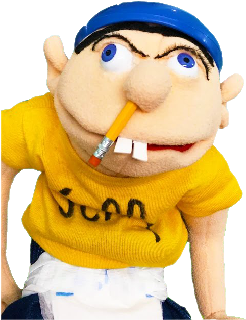 Jeffy Puppet With Penciland Diaper PNG