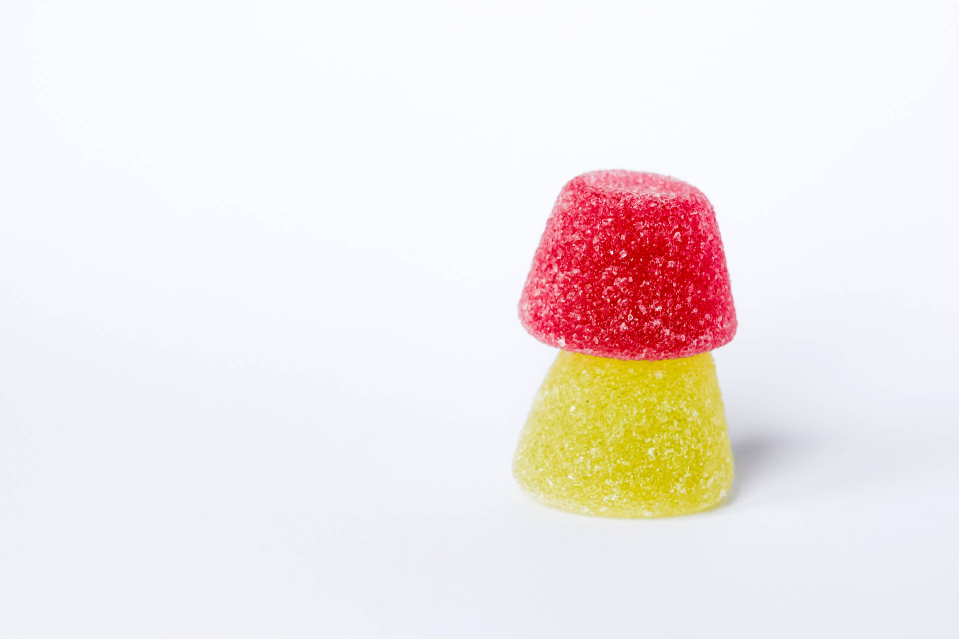Jelly Candies On White Background Wallpaper