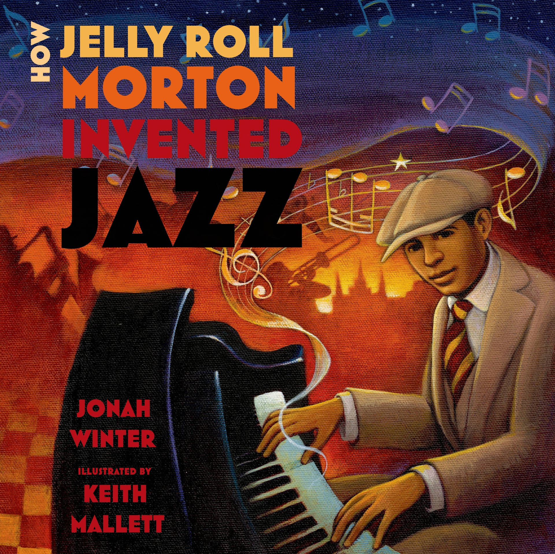 Jelly Roll Morton Book Cover Art Background