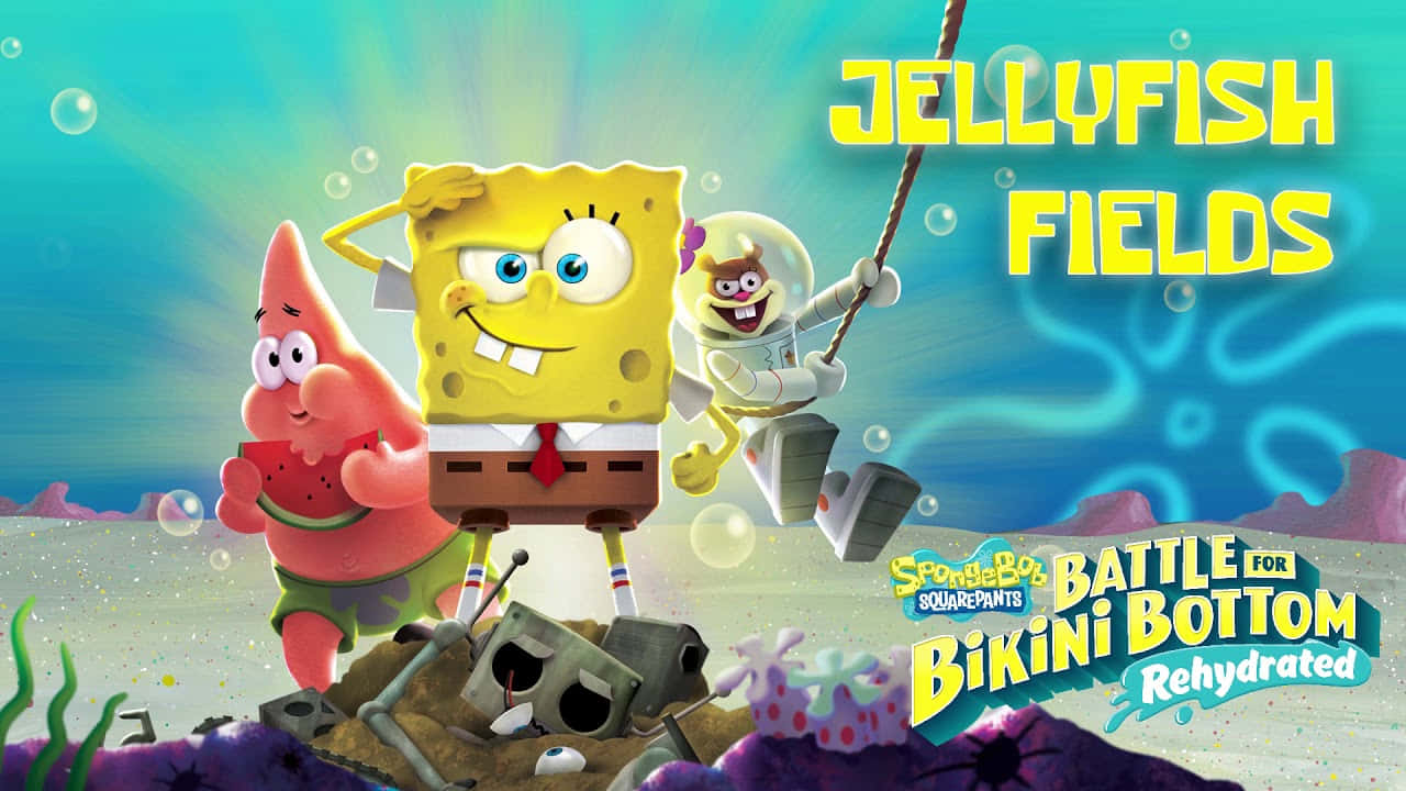 Spongebob Squarepants: Krigen om hjernerne widescreen Tapet Wallpaper