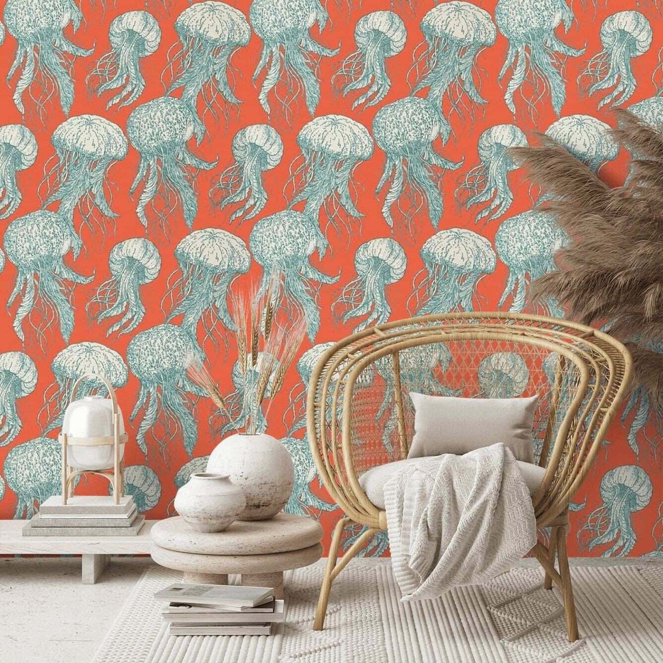 Jellyfish Wallpaper Interior Design Wallpaper