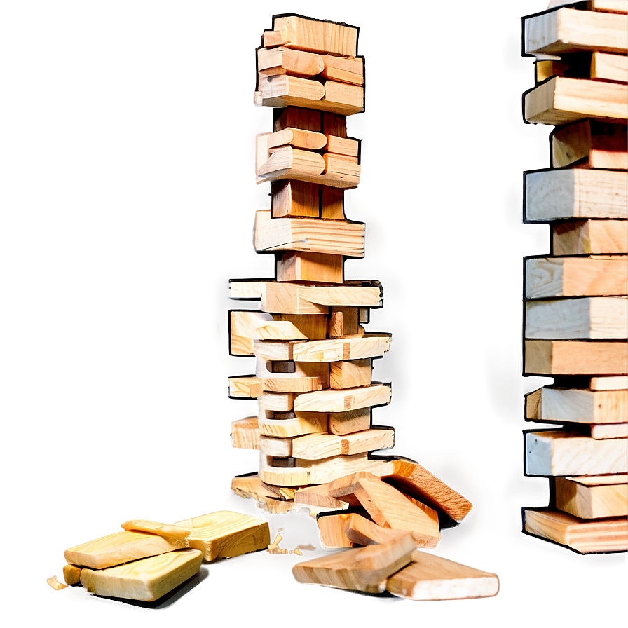 Download Jenga Tower Collapse Png Pml | Wallpapers.com