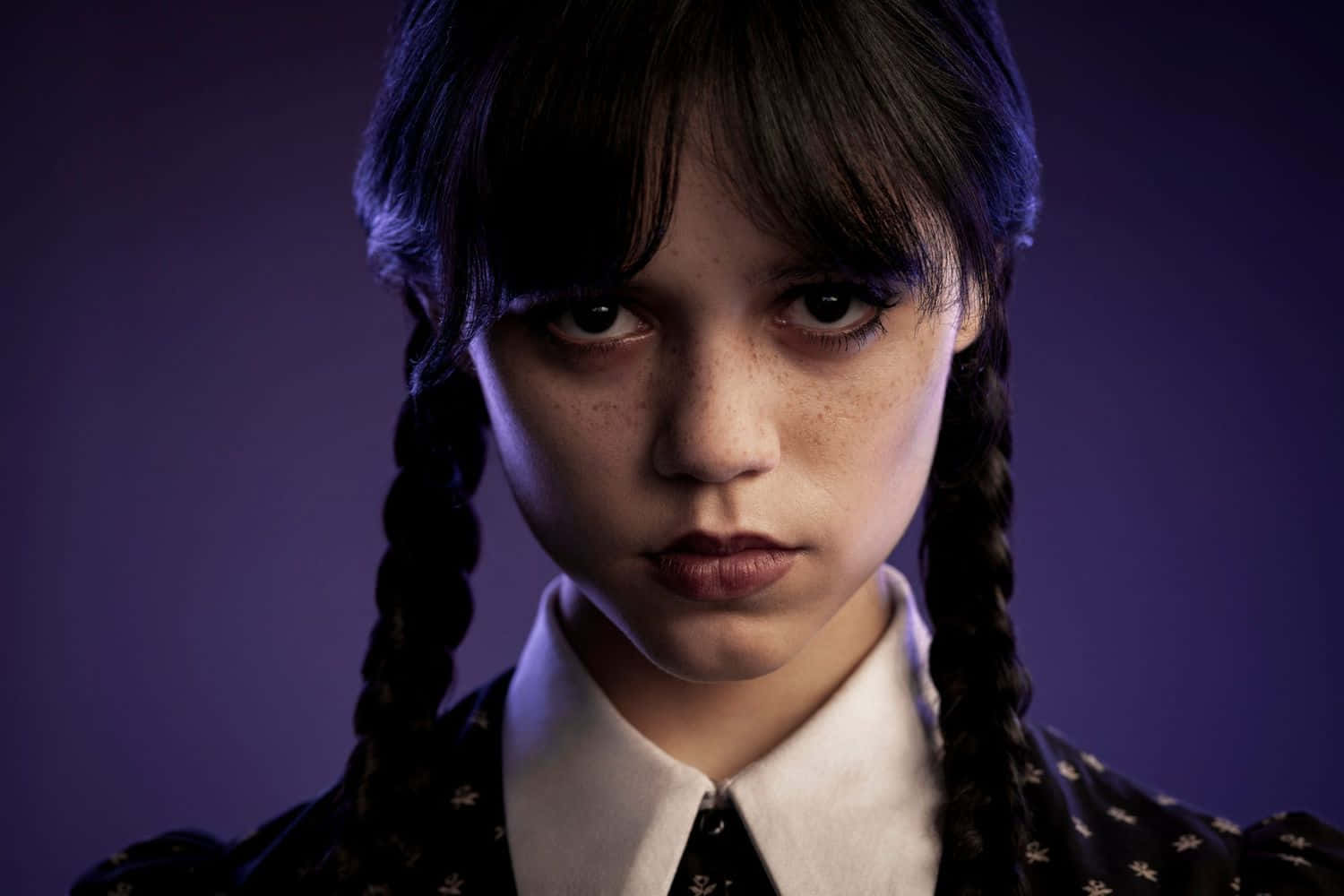 Jenna Ortega Intense Gaze Wallpaper