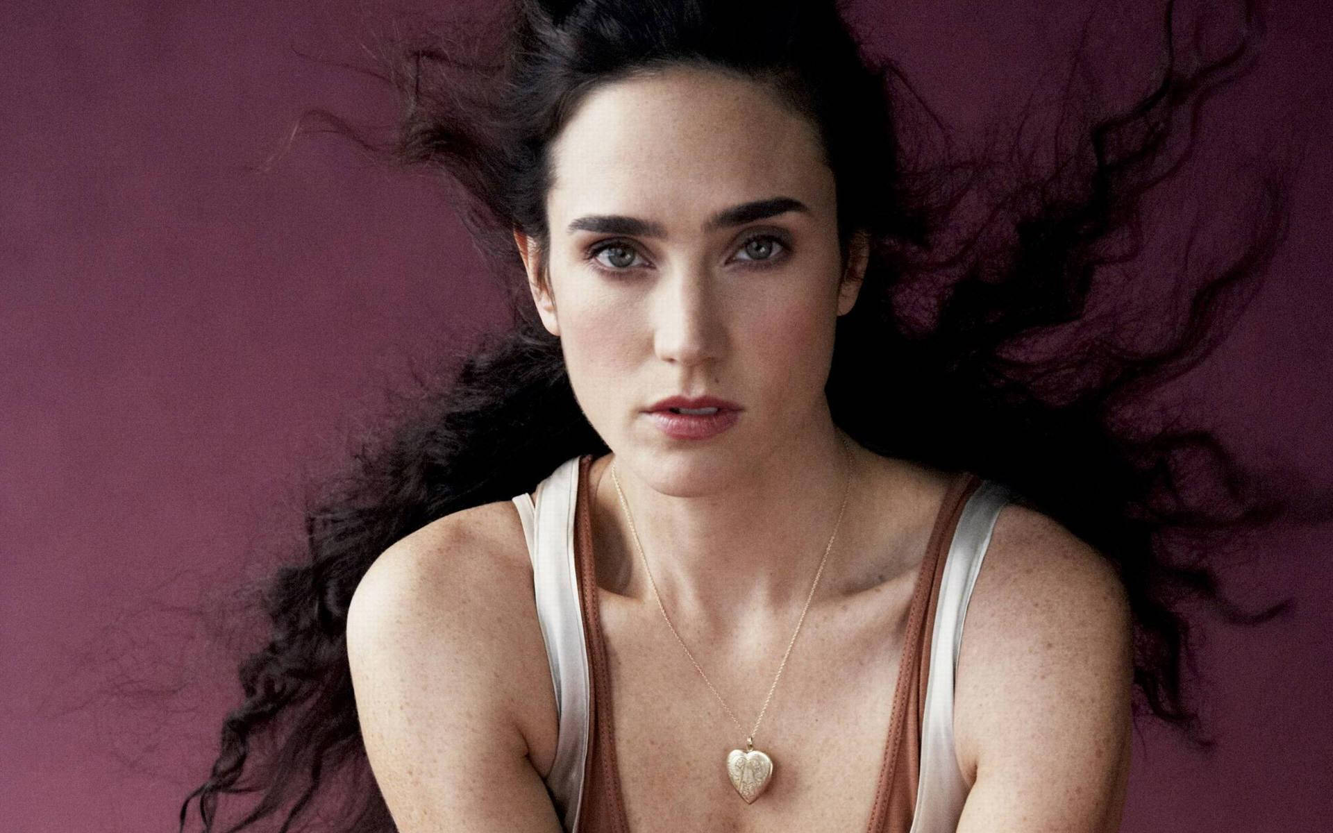 Jennifer Connelly Long Curly Hair Wallpaper