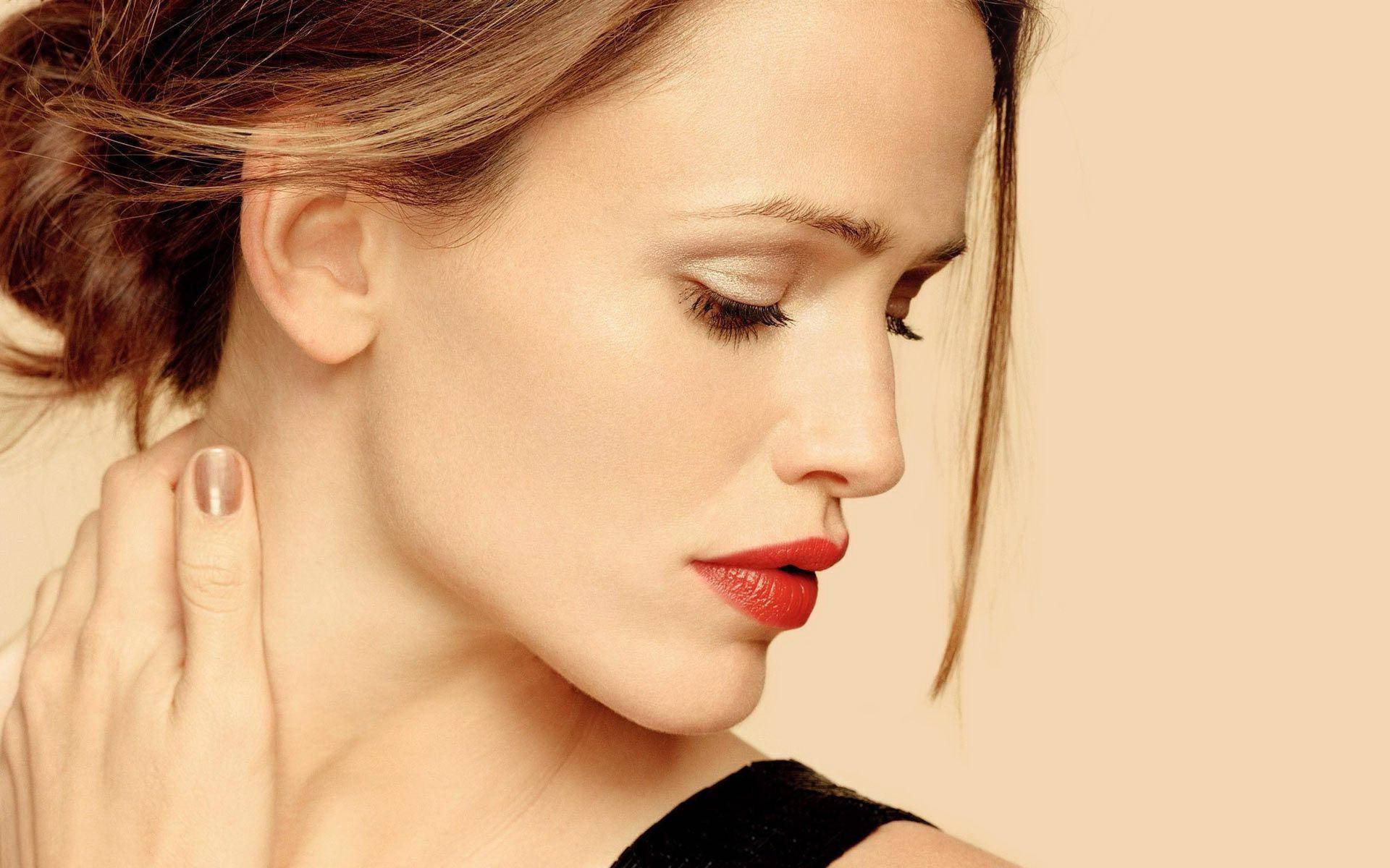 Jennifer Garner Red Lipstick Wallpaper