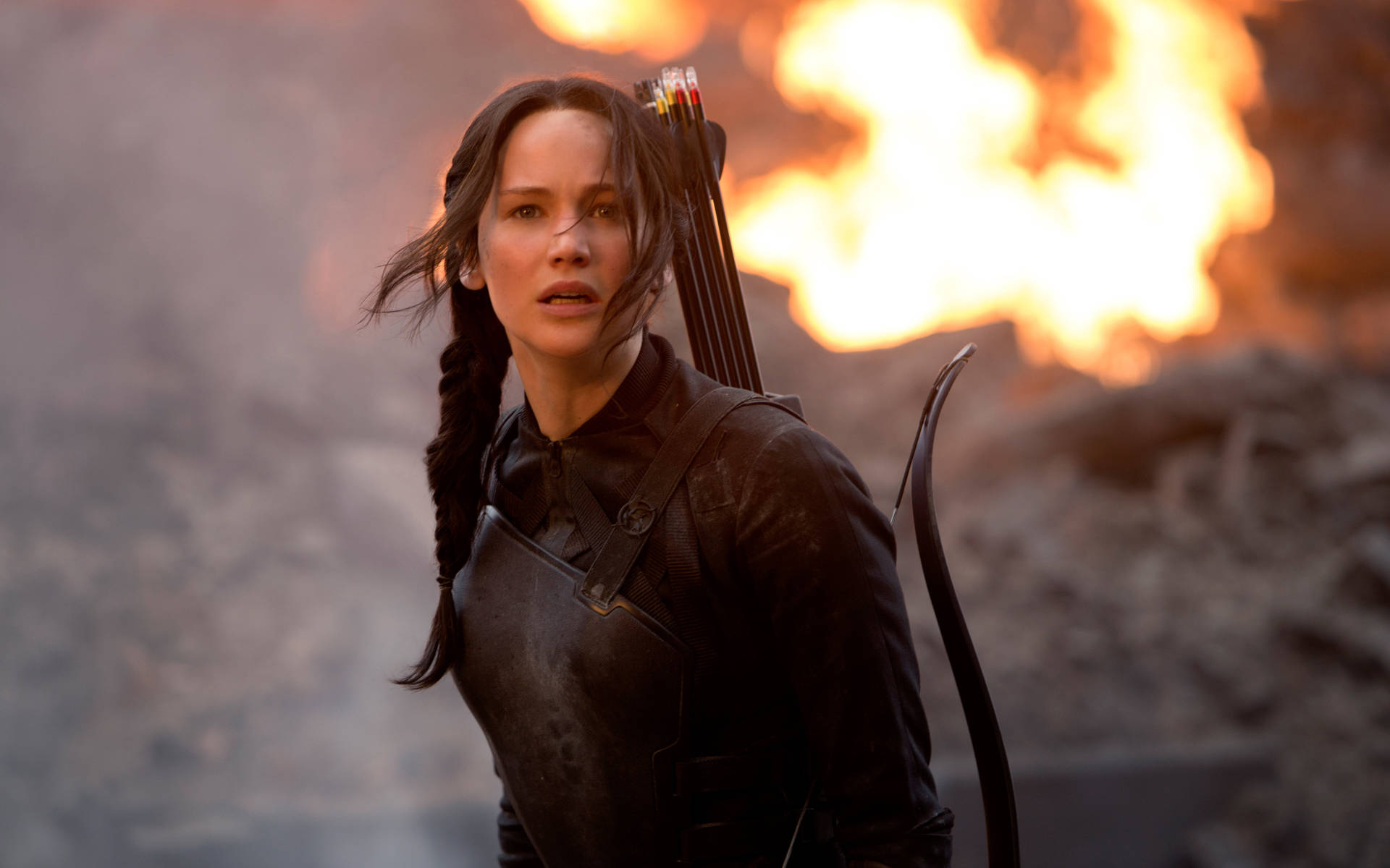 Jennifer Lawrence Hunger Games Movie Scene Wallpaper
