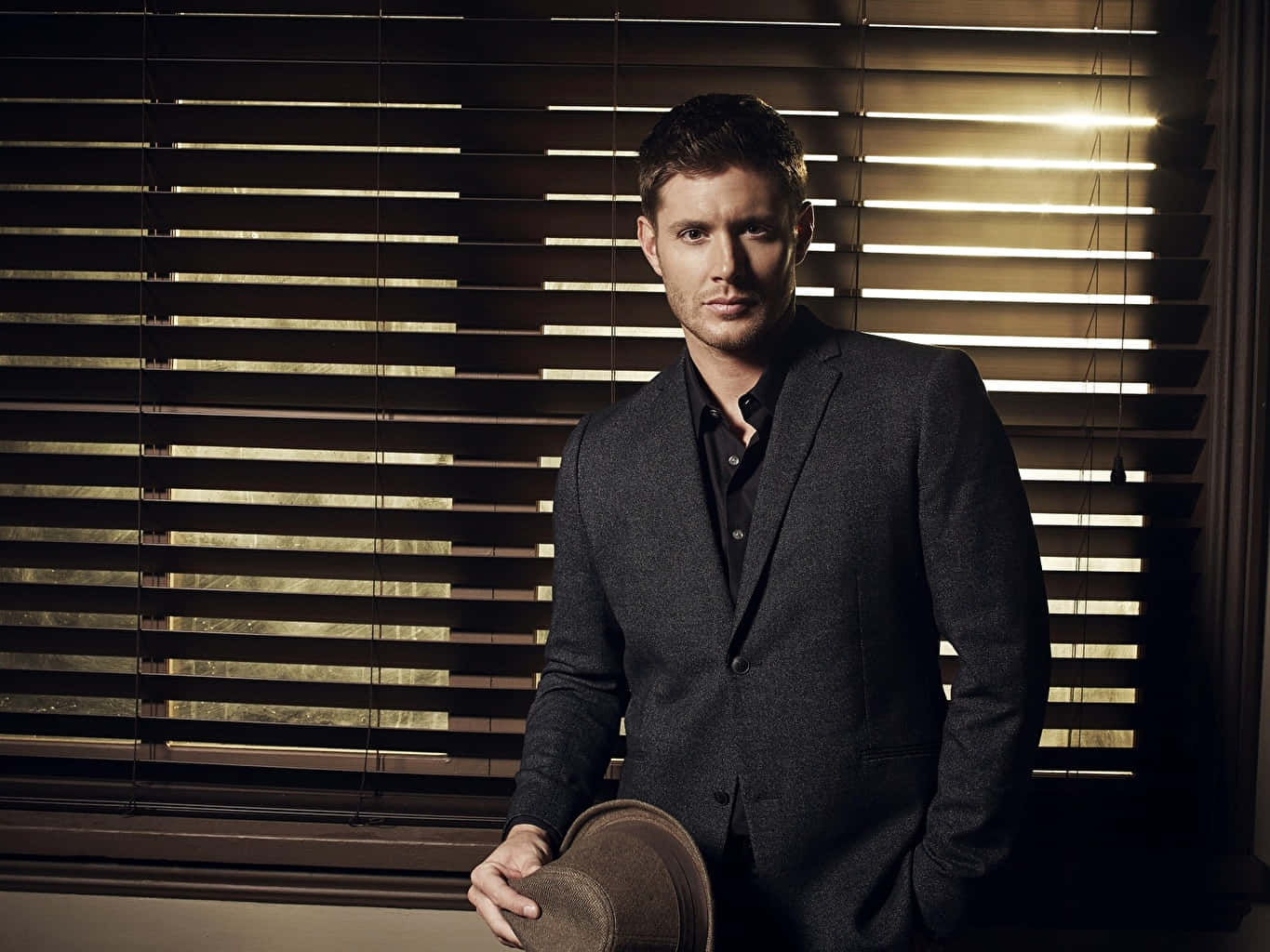 Jensen Ackles In A Dark Style In Men Suit Wallpaper