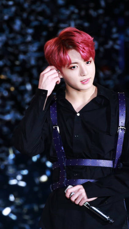 Jeon Jungkook In Red Hair Wallpaper