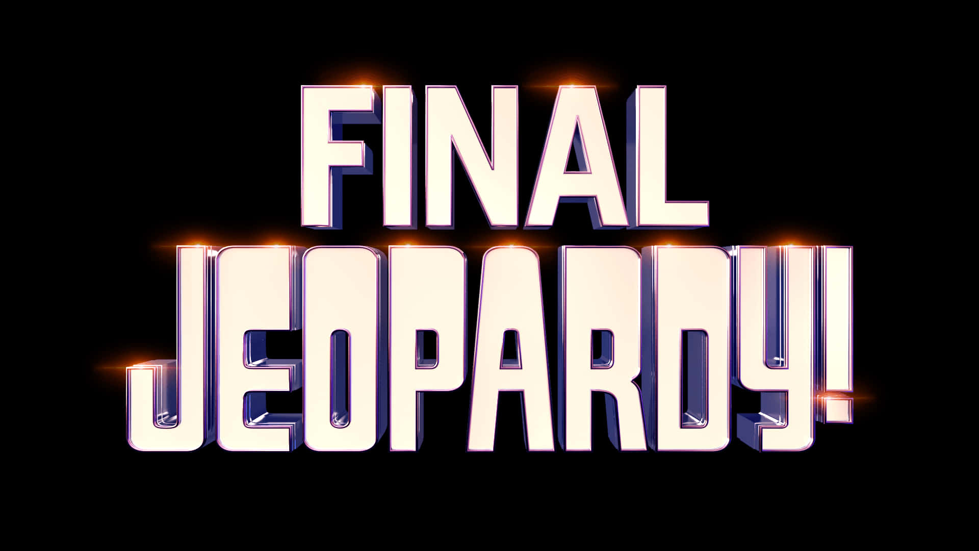 Finaljeopardy Logo Auf Schwarzem Hintergrund