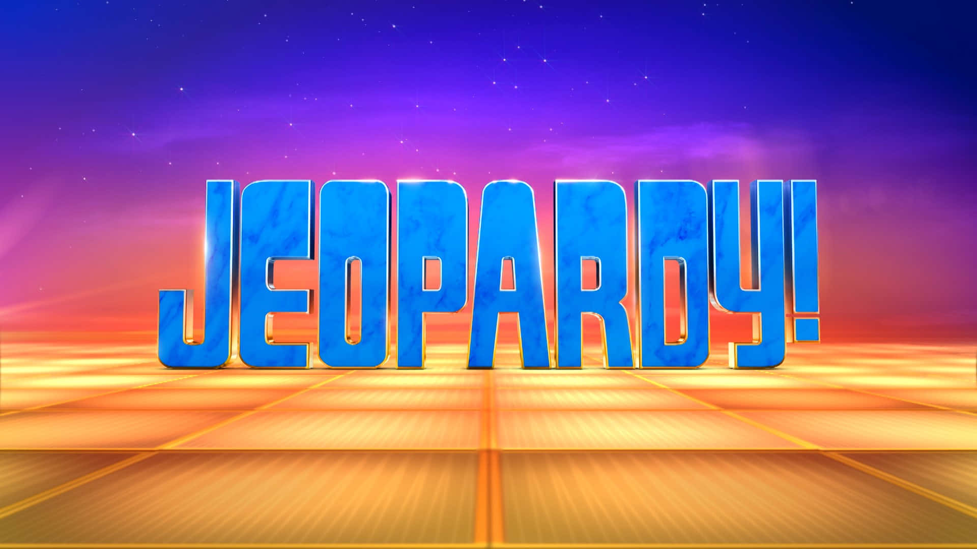 Logotipode Jeopardy Con Un Fondo Azul