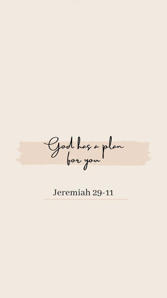 Jeremiah29:11 Dal Design Minimale E Estetico Sfondo