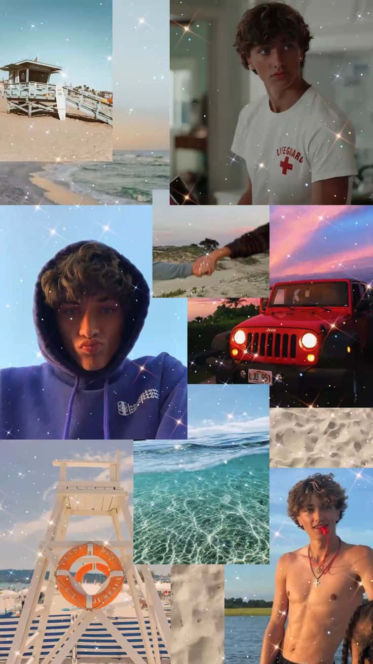 Jeremiah Fisher Summer Vibes Collage Wallpaper