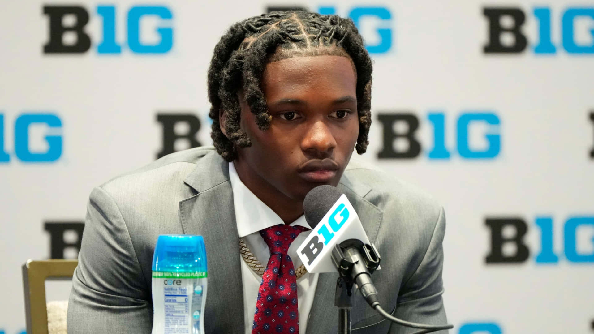 Jeremiah Smith En Conferencia De Prensa De Big Ten Fondo de pantalla