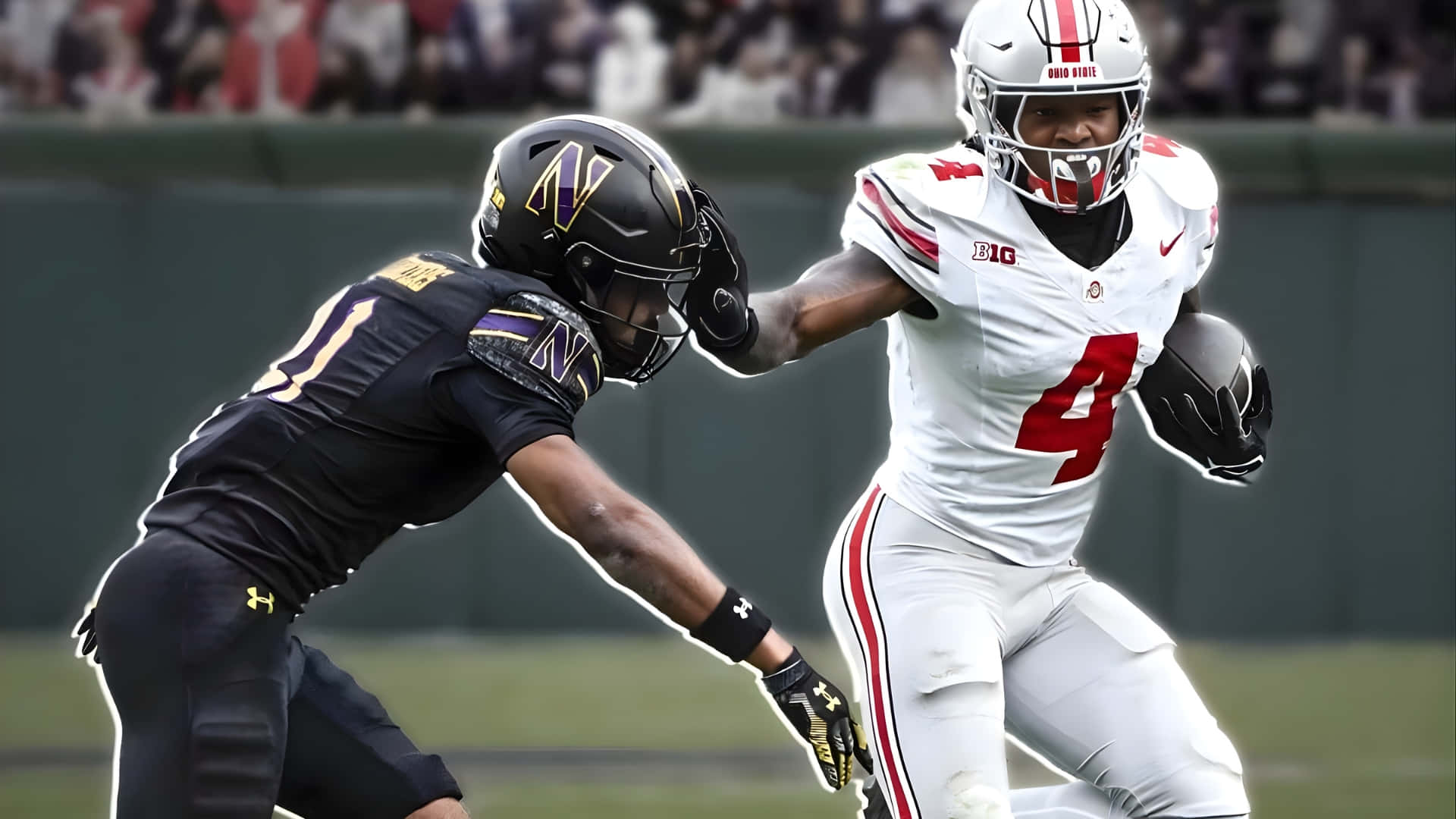 Jeremiah Smith En Acción De Fútbol Fondo de pantalla