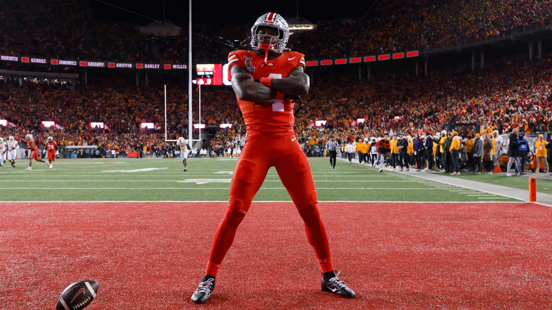Celebración De Fútbol De Jeremiah Smith Fondo de pantalla