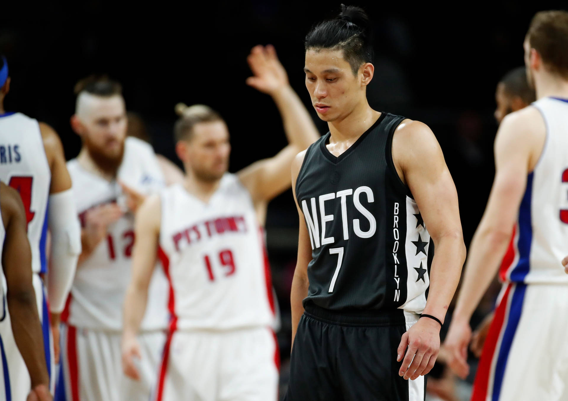 Jeremy Lin Nets Versus Pistons Wallpaper