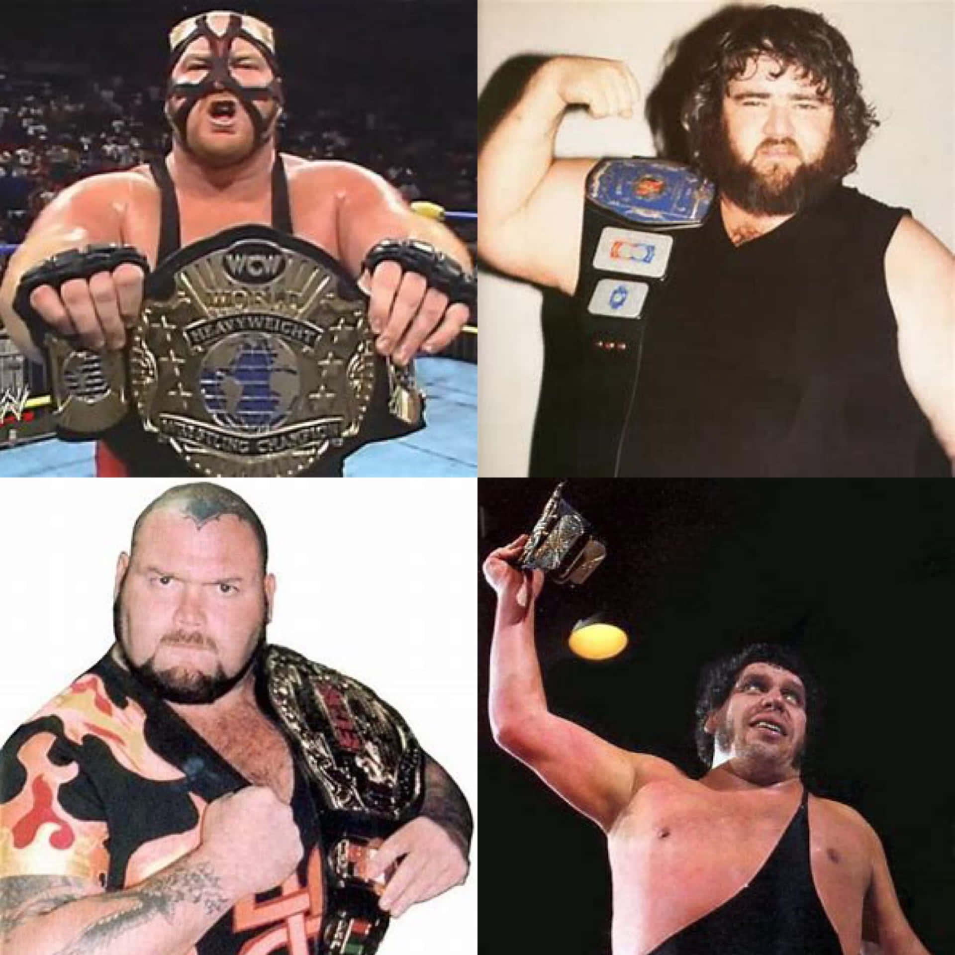 Jerry Blackwell With Bigelow Big Van Vader And Andre The Giant Wallpaper