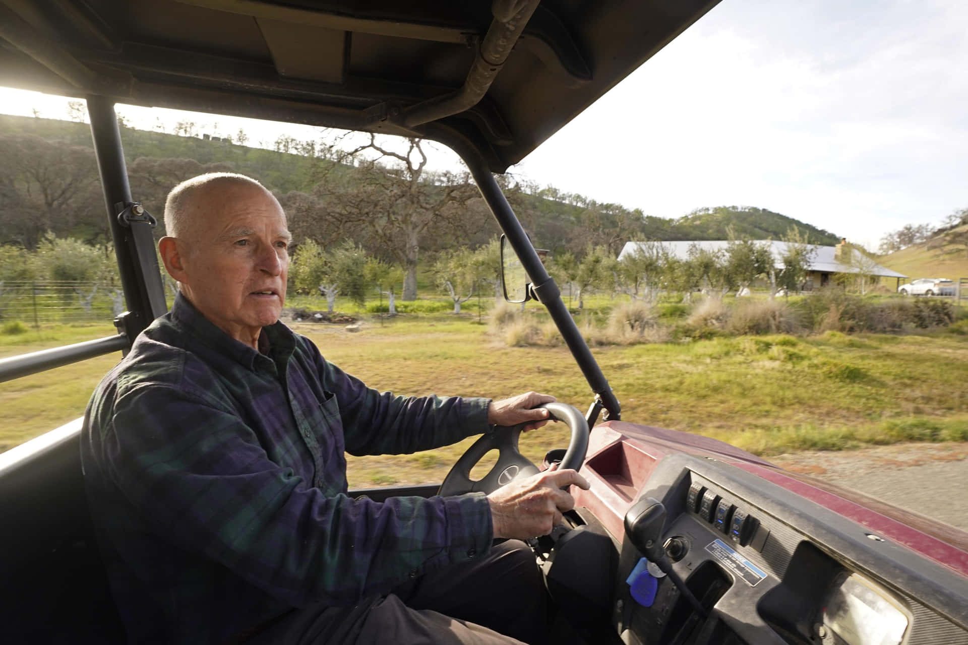 Jerry Brown Drives All-terrain Vehicle Wallpaper