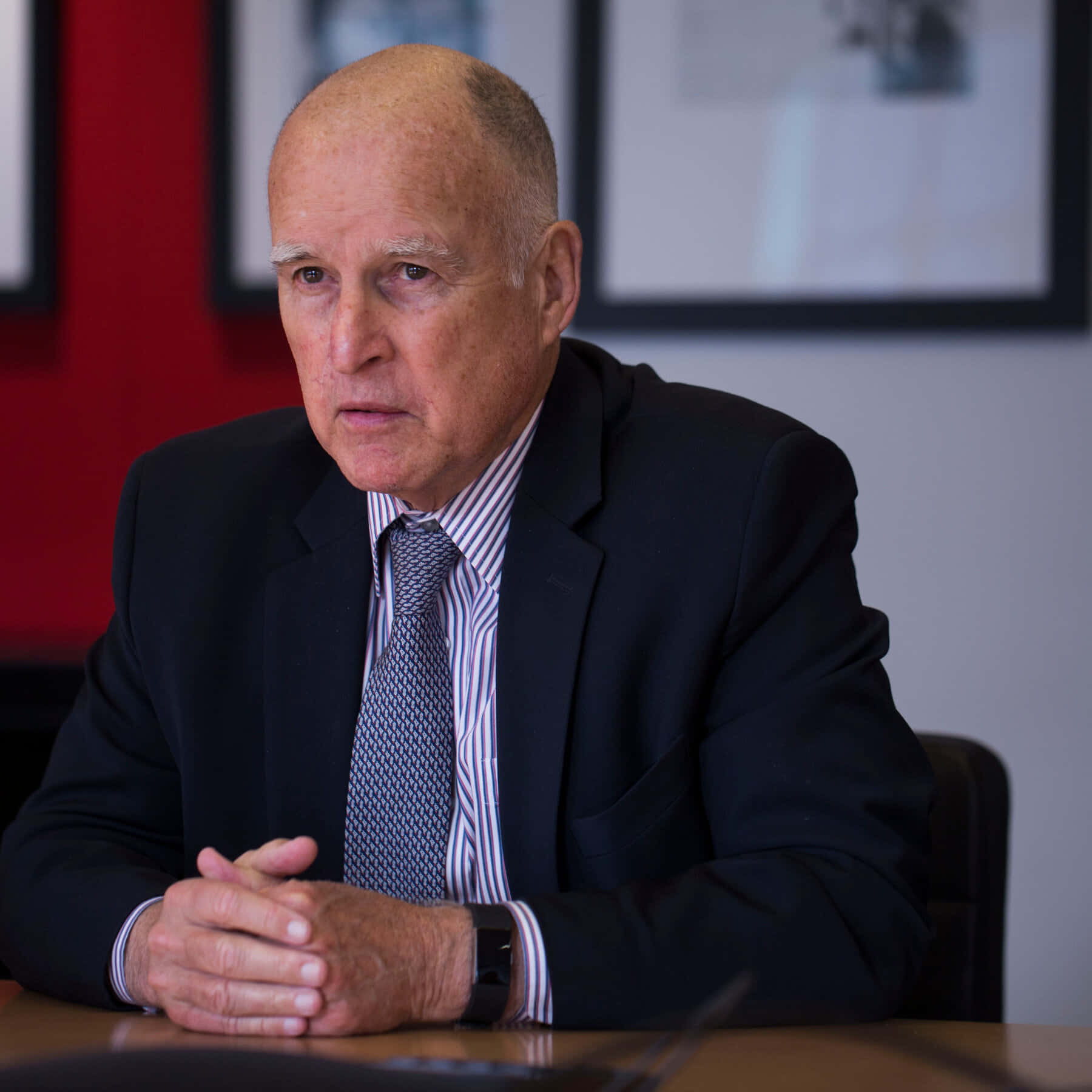 Jerry Brown Looks Serious Wallpaper