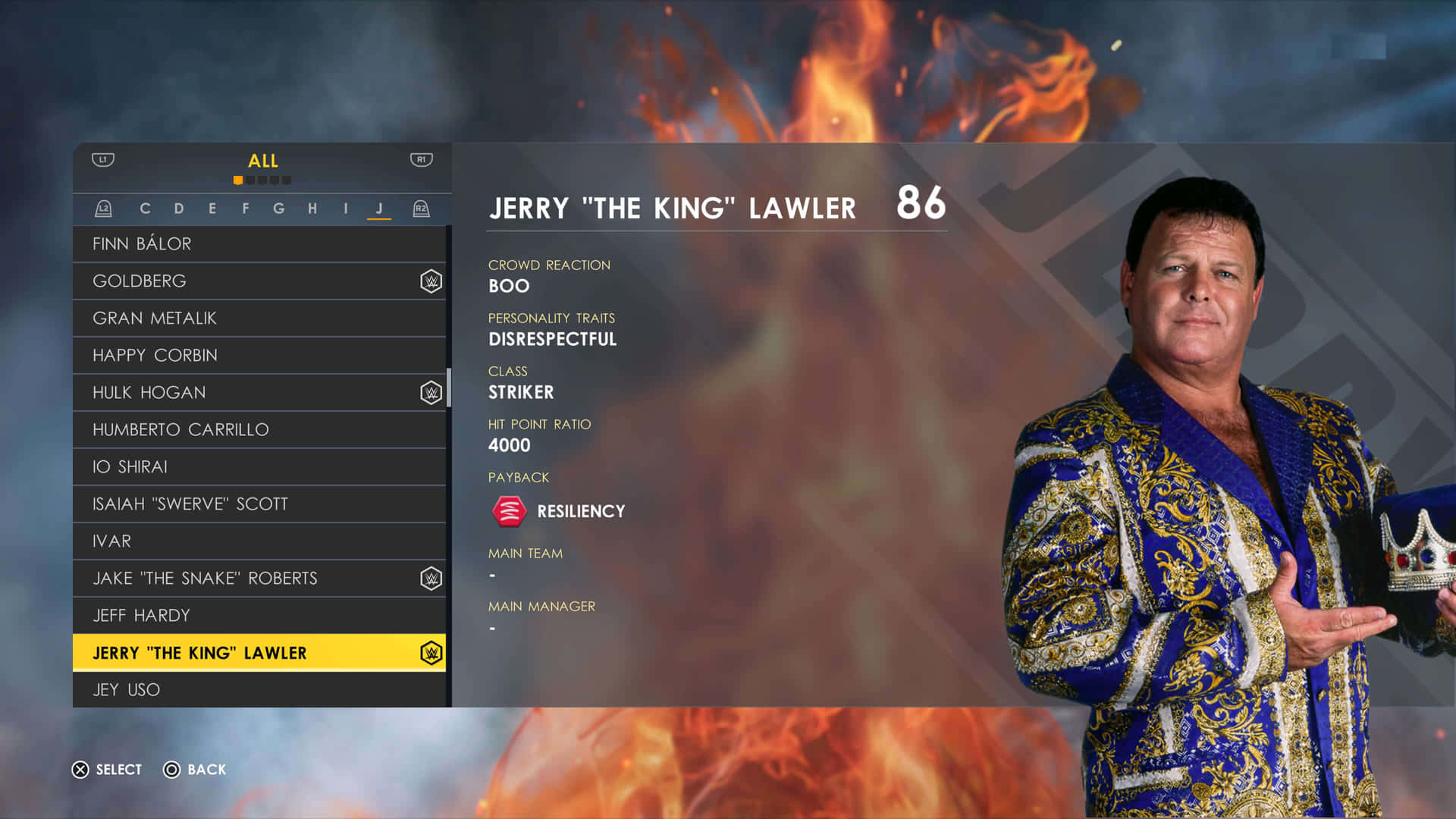 Jerry Lawler 2K22 Video Game Character Wallpaper
